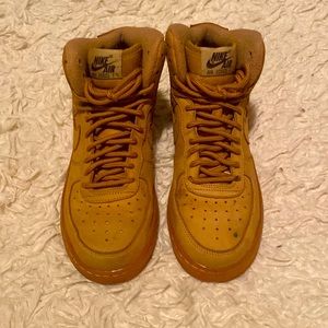 Tan/Brown NIKE Air Force 1 - high tops UNISEX